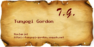 Tunyogi Gordon névjegykártya