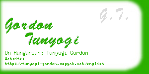 gordon tunyogi business card